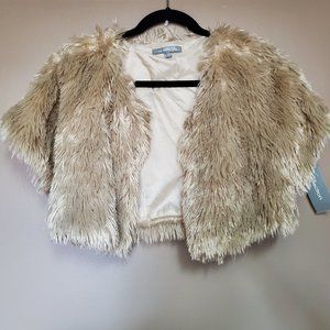 NY COLLECTION LONG FUR CAPE